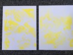 First Gelli Prints - First Pass with Yellow