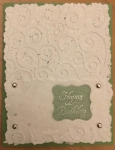 Birthday card using handmade paper