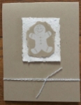 Christmas card using handmade paper